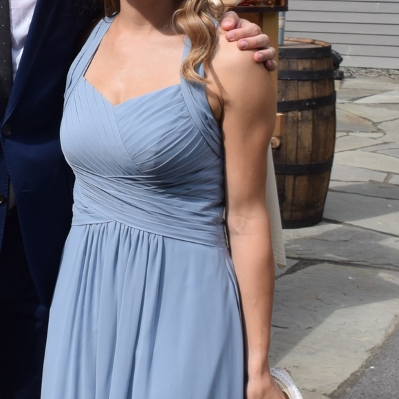Bridesmaid Dress - Azazie, dusty blue, size 4 - Picture 1 of 4